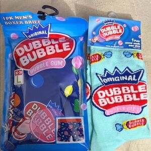 Men's Boxer Brief and Crew Sock Set - Blue and Light Blue